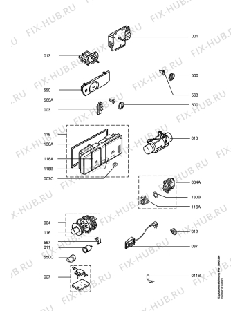 Взрыв-схема посудомоечной машины Aeg FAV33050IW - Схема узла Electrical equipment 268